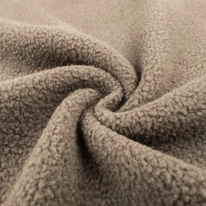 Close-up of soft sherpa fleece texture