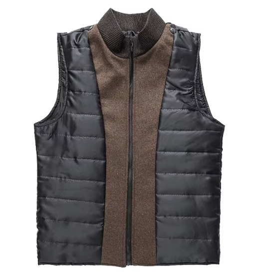 Quilted inner layer of the stand-collar coat