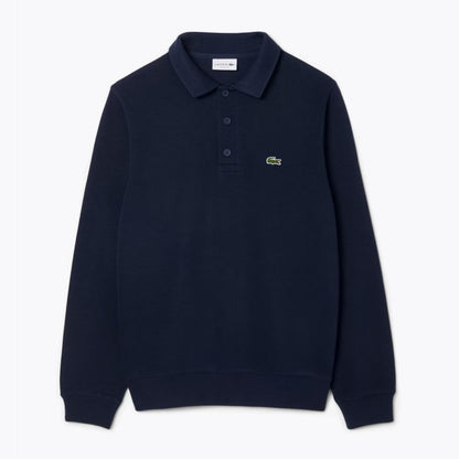 Felpa LC in cotone a coste con colletto polo