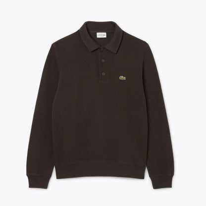 Felpa LC in cotone a coste con colletto polo