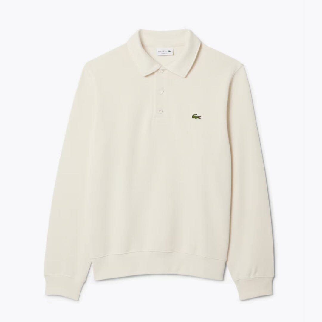 Felpa LC in cotone a coste con colletto polo