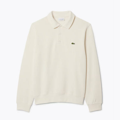 Felpa LC in cotone a coste con colletto polo